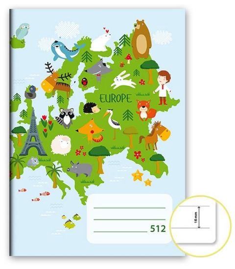 Obrázek Sešit A5 512 - linka