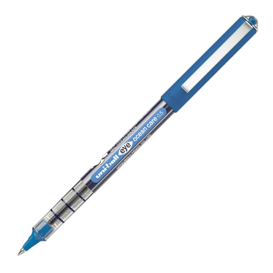 Obrázek Roller EYE inkoustový UNI UB-150ROP OCEAN CARE,modrý, 0,5mm, RECYKL