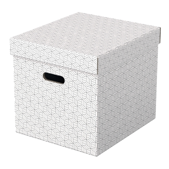 Obrázek Box úložný Esselte Home, krychlový - bílá / 3 ks