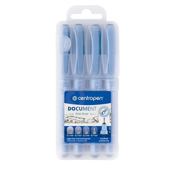 Obrázek Popisovač Centropen 2631 / (0,1.0,3.0,5.0,7) - černá / 4 ks