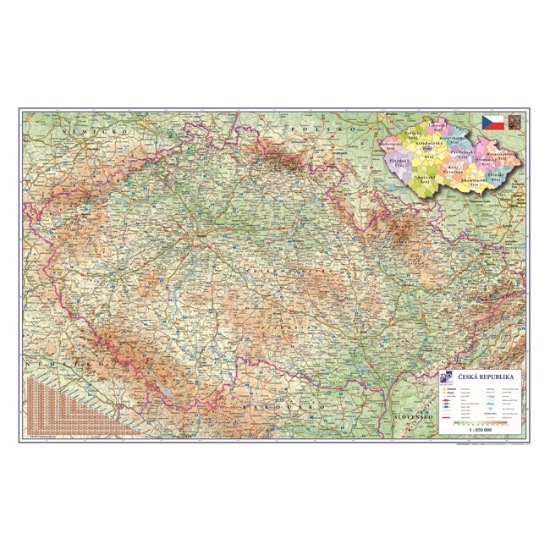 Obrázek Podložka psací, mapa ČR