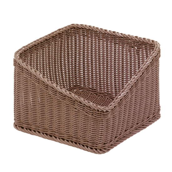 Obrázek Koš prezentační 45 x 45 x 16-27 cm - hnědý