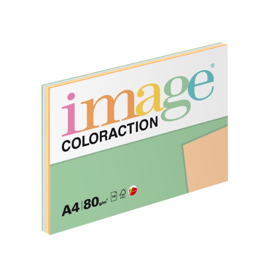 Obrázek Papír barevný IMAGE COLORACTION A4/80 g - mix pastelové barvy / 5 x 20 l