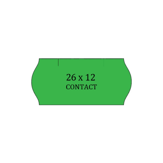 Obrázek Etiketa CONTACT 26 x 12 mm 1500 etiket - zelená