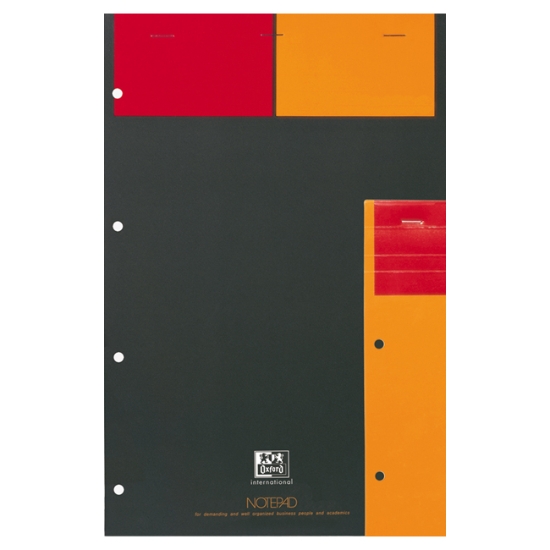 Obrázek Blok OXFORD International Notepad A4+ čtvereček - obal černý / papír bílý