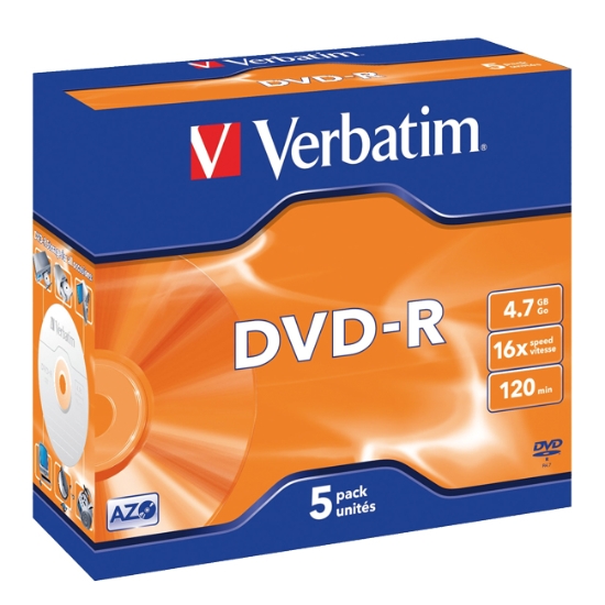 Obrázek DVD-R VERBATIM 4,7GB / 5-pack