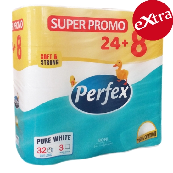 Obrázek Toaletní papír Perfex / 24 + 8 rolí