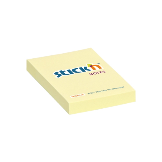 Obrázek Bloček samolepicí STICK'N 76 x 51 mm, 100 l - žlutá