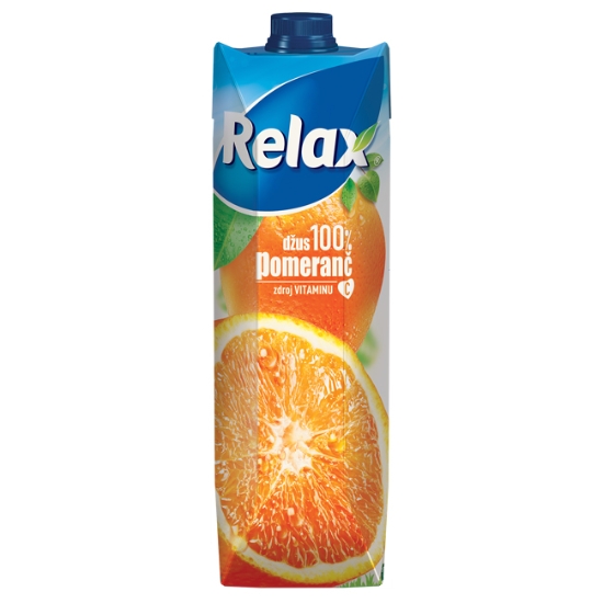 Obrázek Džus ovocný Relax 1 l - 100%  pomeranč
