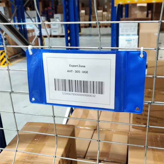 Obrázek Kapsa závěsná s otvory A6, PVC, modrá / 10 kusů