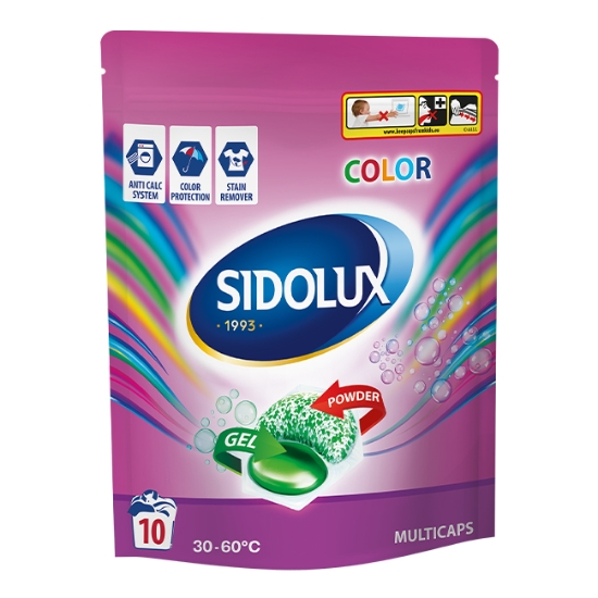 Obrázek Kapsle na praní Sidolux multicaps color 10 ks