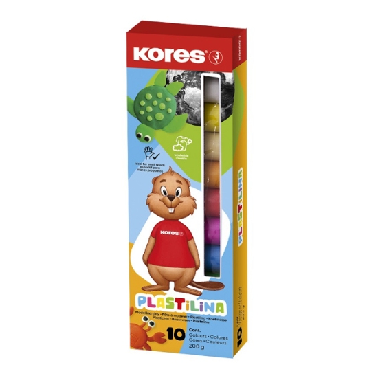 Obrázek Plastelína (modelína) KORES / 10 barev 