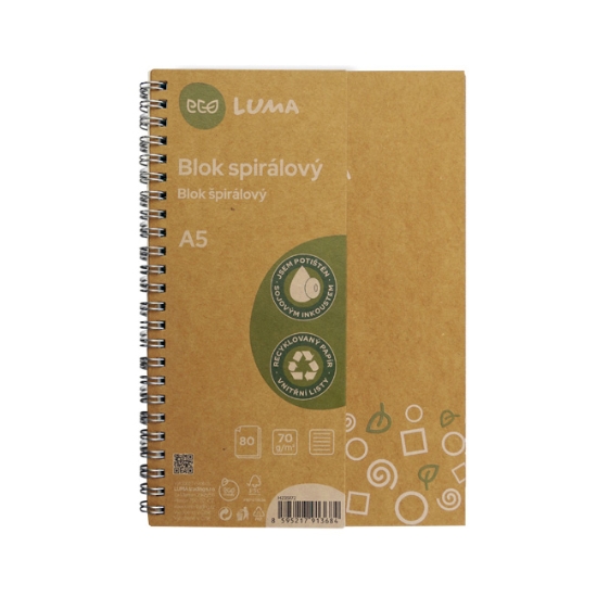 Obrázek Blok spirála A5 80l ECO LUMA