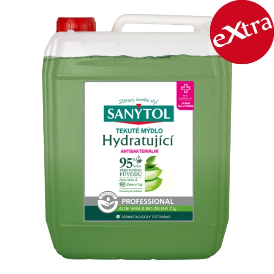 Obrázek Mýdlo antibakteriální na ruce, hydratující, SANYTOL Professional 5 l