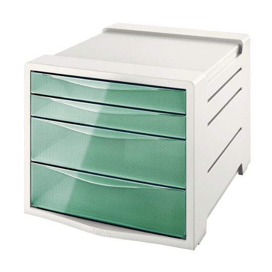 Obrázek Box zásuvkový Esselte Colour´Breeze, 4 zásuvky - zelená