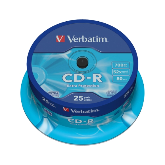 Obrázek CD-R Verbatim DL 700MB 52x Extra Protection cake box / 25ks
