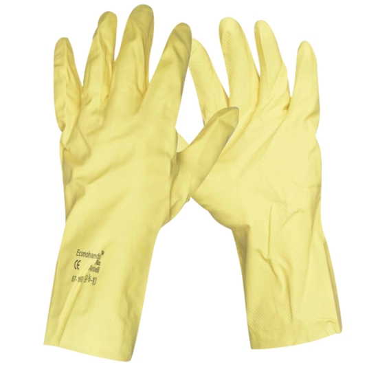 Obrázek Rukavice latexové pracovní Ansell 87-190/090 EconohandsPlus / L (8.5-9)