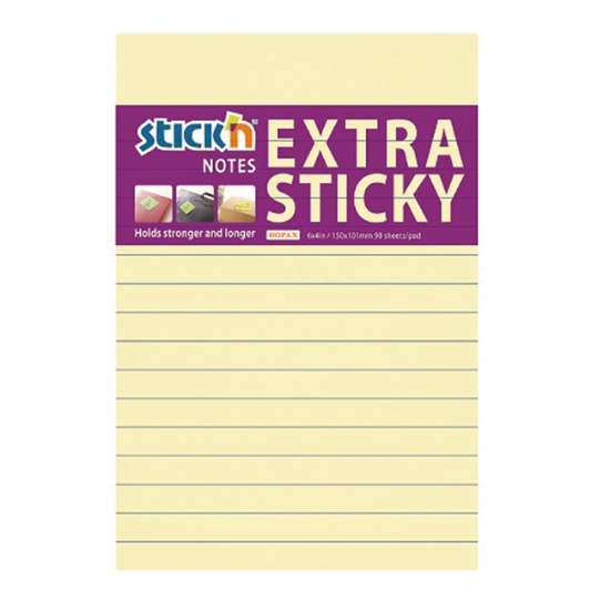 Obrázek Bločky samolepicí STICK'N Extra Sticky A6, 90 l - pastelově žlutý