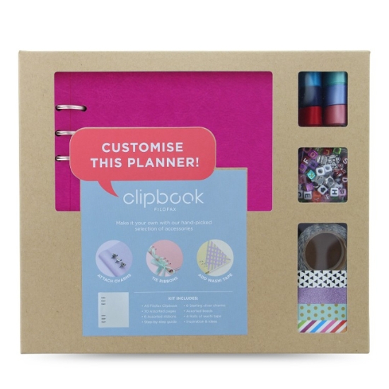 Obrázek Diář FILOFAX Clipbook A5 kreativní set - fuchsiová