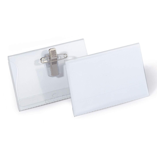 Obrázek Jmenovka PVC Durable s kombinovaným klipem 54x90mm / 50 ks
