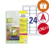 Obrázek Etikety Avery-Zweckform - Odnímatelné 63,5 x 33,9  mm - bílá  A4 / 20xA4