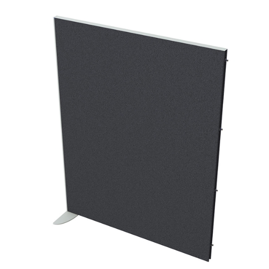Obrázek Paraván AKUSTIK příčkový 120 cm (v 156,5 cm) - osazený jedním koncovým sloupkem - antracit