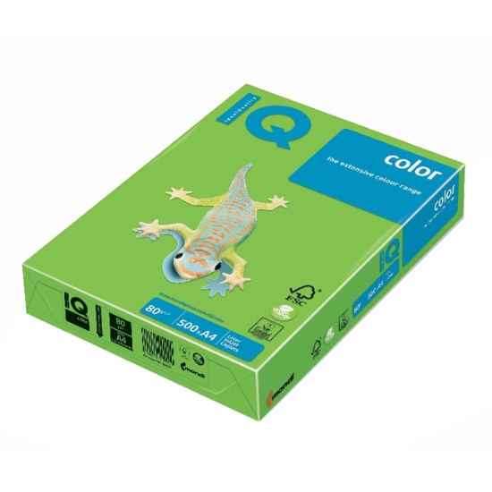 Obrázek Papír barevný IQ COLOR A4 80 g - jarní zelená / 500 listů