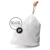 Obrázek Sáčky do odpadkového koše 50-60 L, Simplehuman typ P, zatahovací/20 ks
