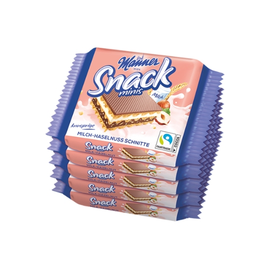 Obrázek Manner Snack Milch-Haselnuss 25g / 5 ks