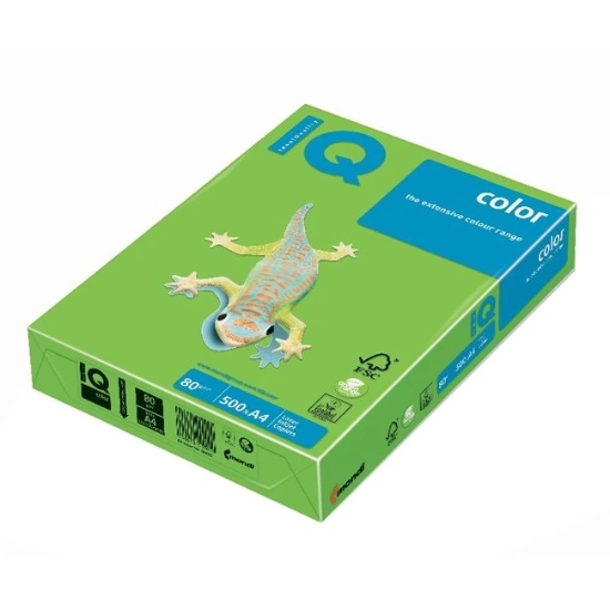 Obrázek Papír barevný IQ COLOR A5 80g (pořez z A4) - jarní zelená / 500 listů