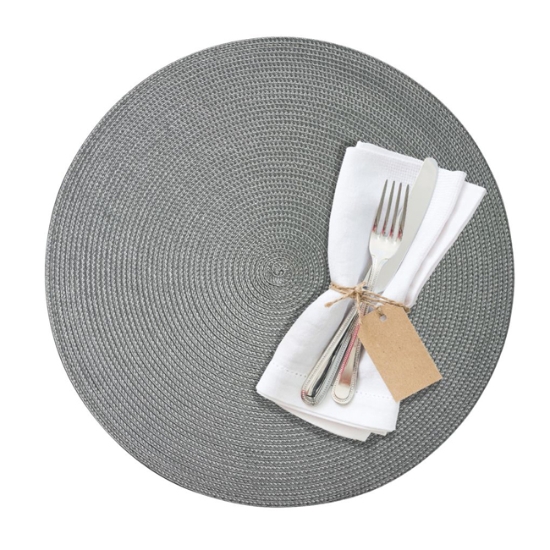 Obrázek Prostírání kulaté KRUH, ø 38 cm - světle šedé