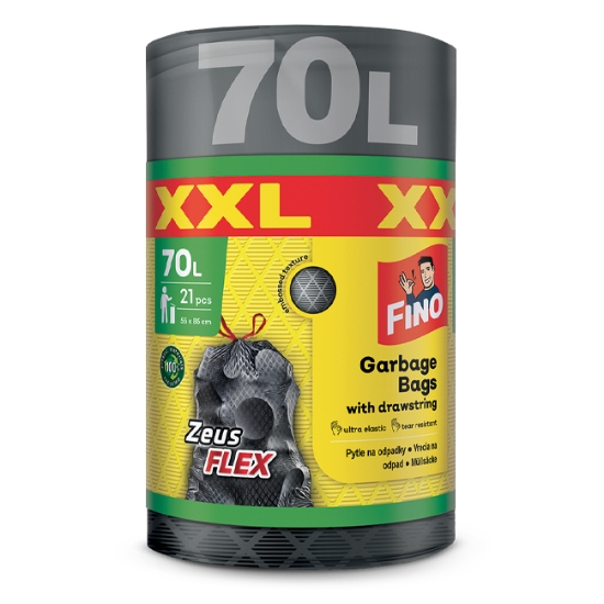 Obrázek FINO LD Pytle Zeus FLEX zatahovací 70L XXL, 35μm/ 21 ks