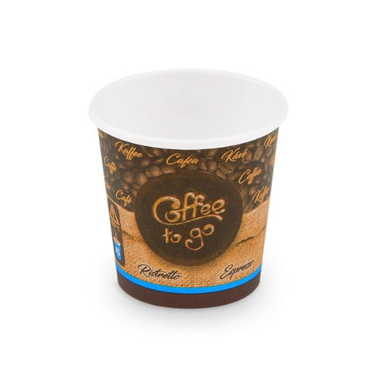 Obrázek Papírový kelímek "Coffee to go" 110 ml, XS (Ø 62 mm) / 50 ks