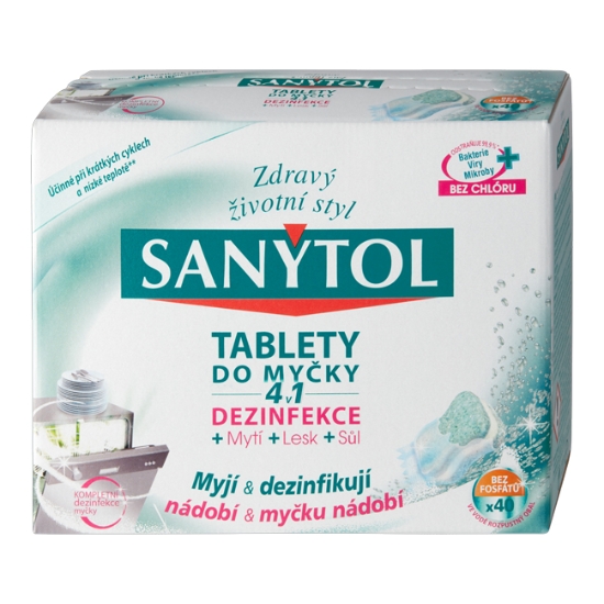 Obrázek Tablety do myčky SANYTOL 4 v 1 / 40 ks