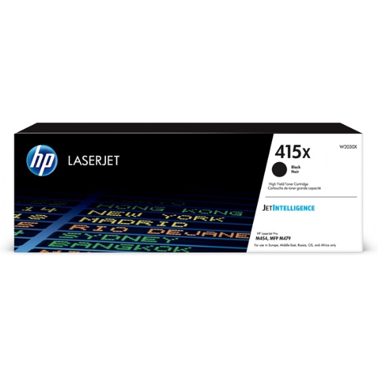 Obrázek HP originální toner W2030X, black, 7500str., HP 415X, high capacity, HP Color LaserJet Pro M454, MFP
