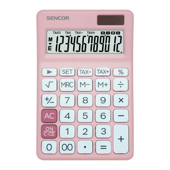 Obrázek Stolní kalkulátor SENCOR SEC 381 - růžová