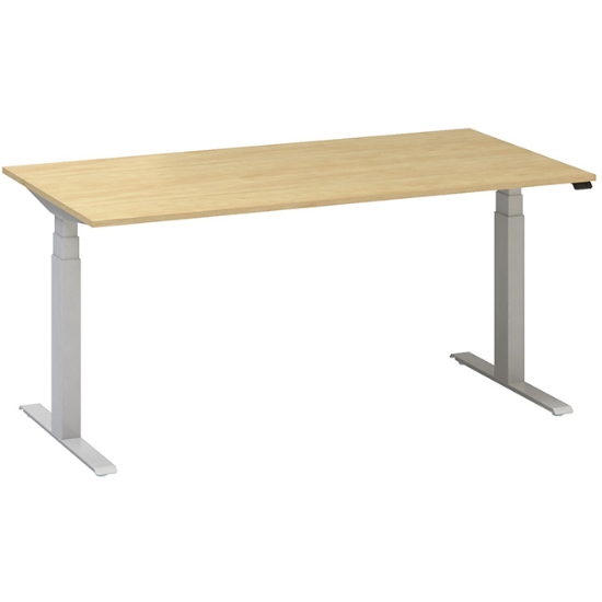 Obrázek ALFA UP stůl výškově stavitelný 160 cm - divoká hruška / šedé podnoží