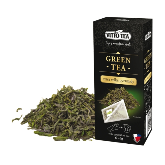 Obrázek Čaj zelený Vitto Tea extra velká pyramida 6 g / 6 ks