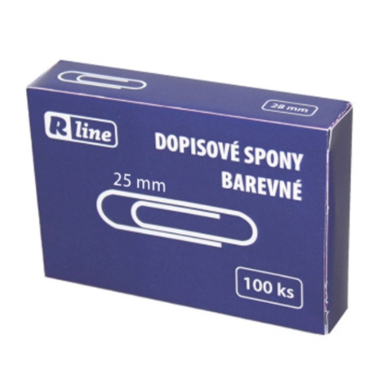 Obrázek Sponky dopisní 25mm / 100 ks 