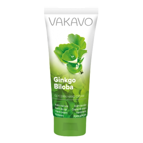 Obrázek Krém na ruce Vakavo, Ginkgo biloba, glycerinový krém na ruce, 100 ml