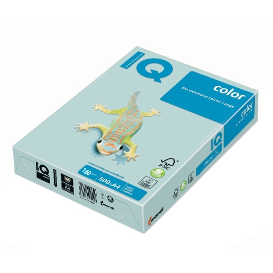 Obrázek Papír barevný IQ COLOR A4 160g - modrá / 250 listů