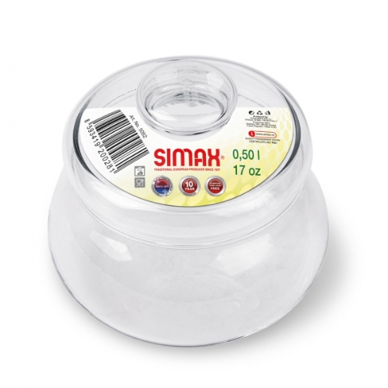 Obrázek Cukřenka s víčkem skleněná SIMAX 0,5 l