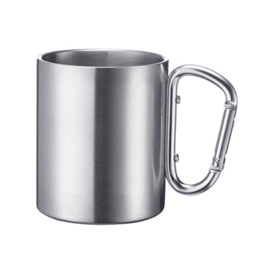 Obrázek Hrnek nerezový s karabinou - 300 ml