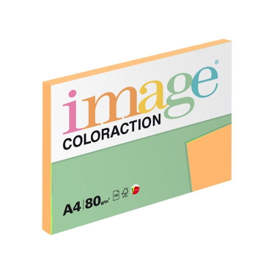 Obrázek Papír barevný IMAGE COLORACTION A4/80g - sytá oranžová / 100 l