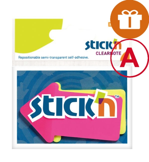 Obrázek Záložky samolepící plastové STICK´N 76 x 50 mm - šipky / 2 x 30 ks