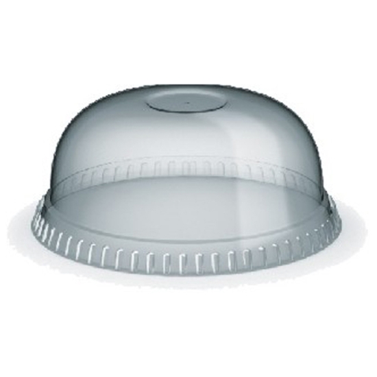 Obrázek Víčko vypuklé bez otvoru pro kelímky z PET, průměr 95 mm / 50 ks