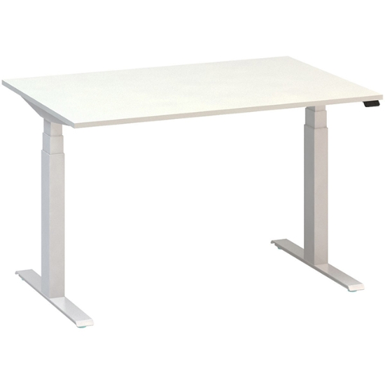 Obrázek ALFA UP stůl výškově stavitelný 120 cm - bílá / bílé podnoží