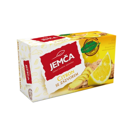 Obrázek Čaj JEMČA - citron se zázvorem / 20 sáčků