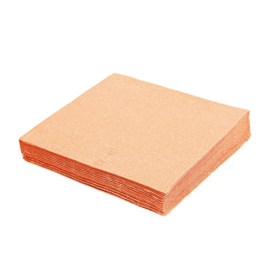 Obrázek Ubrousky 1vrstvé 33 x 33 - apricot / 100 ks