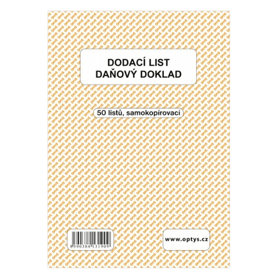 Obrázek Dodací list A5 propisovací 50 listů O 000319